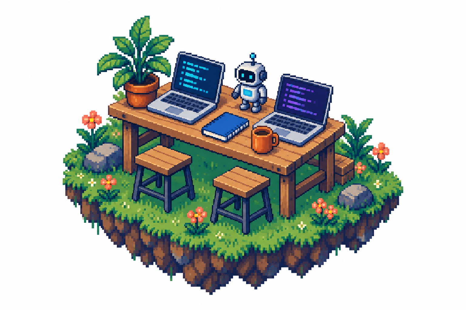 Creative Tech Workbench Illustration